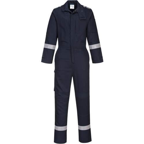 Portwest Bizflame Plus Stretch Panelled Coverall - Navy