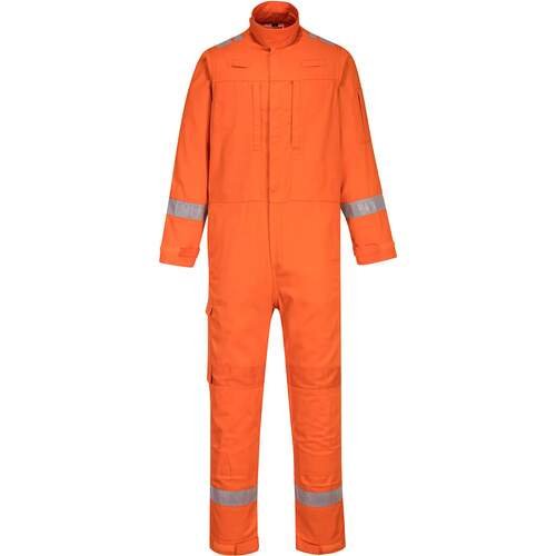 Portwest Bizflame Plus Lightweight Stretch Panelled Coverall - Orange
