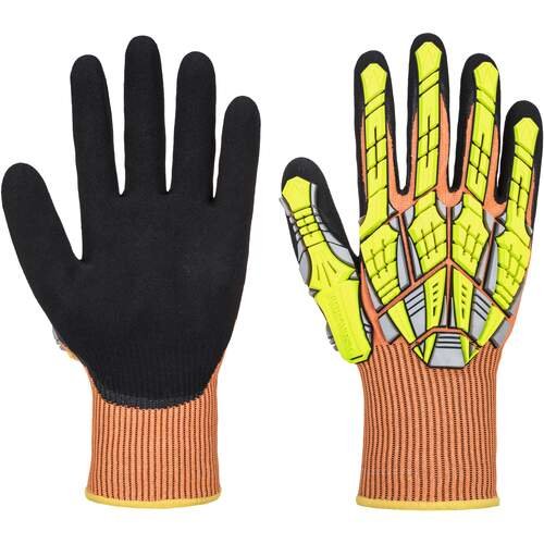 Portwest Impact F13 Nitrile Foam TPR Waterproof Glove - Grey/Black